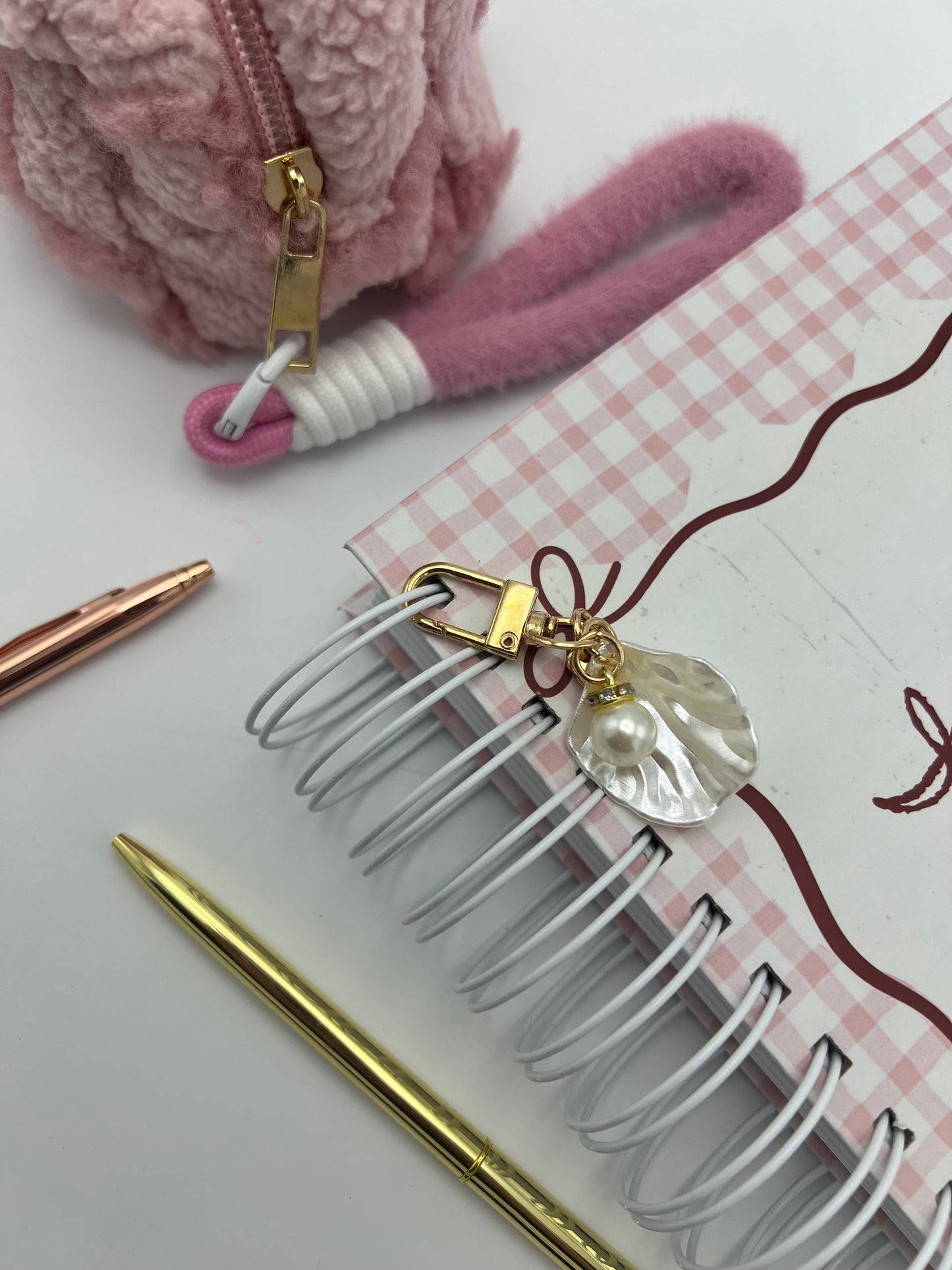 Seashell Pearl Charm