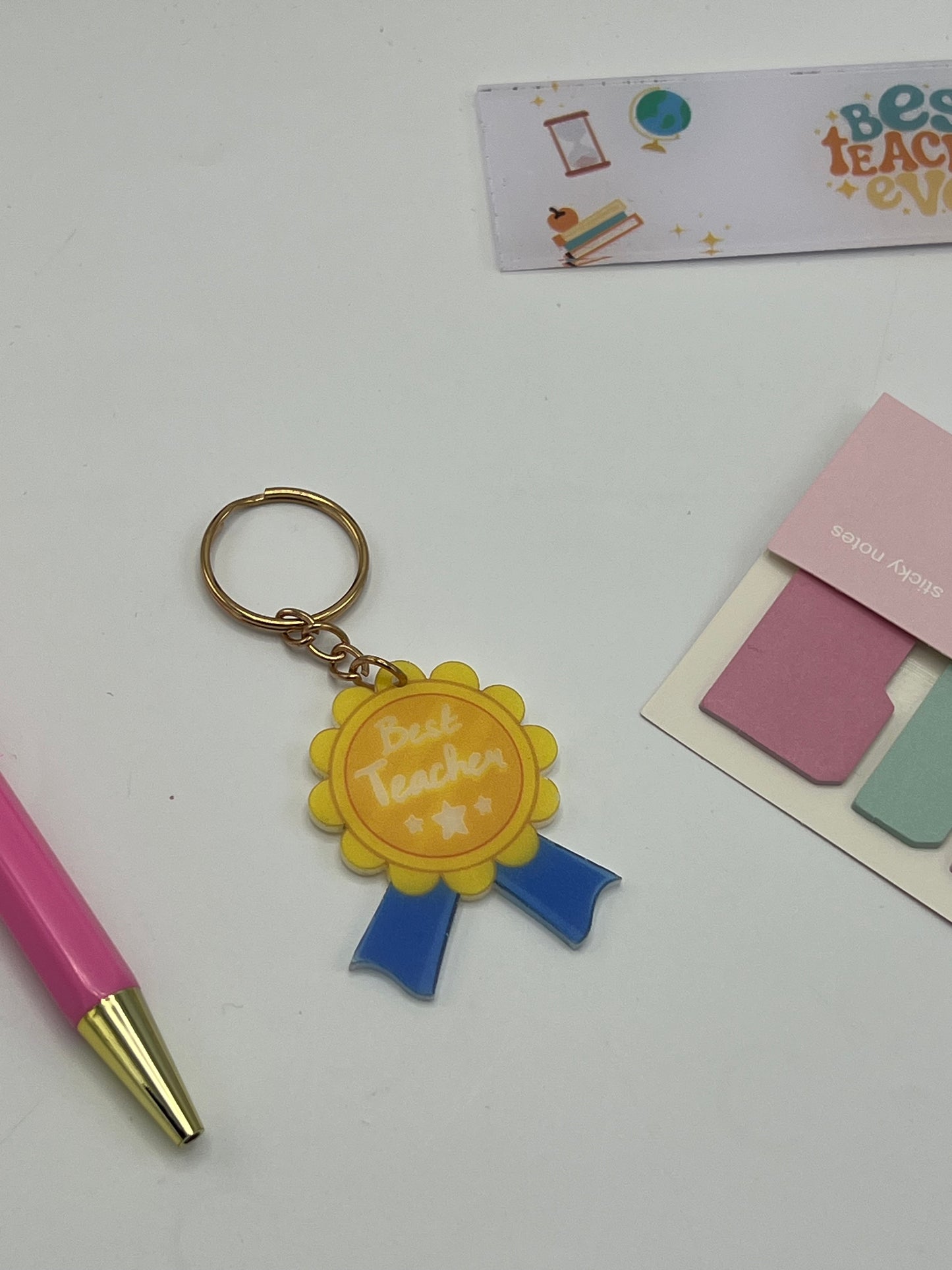 Best Teacher Medal Keychain
