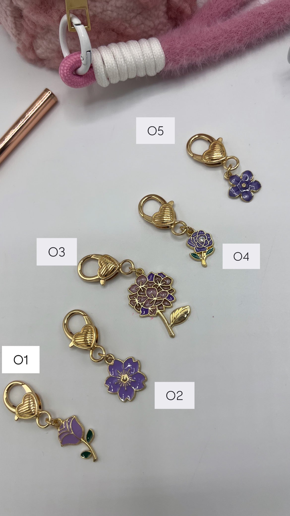 Mini Lilac Flower Charm