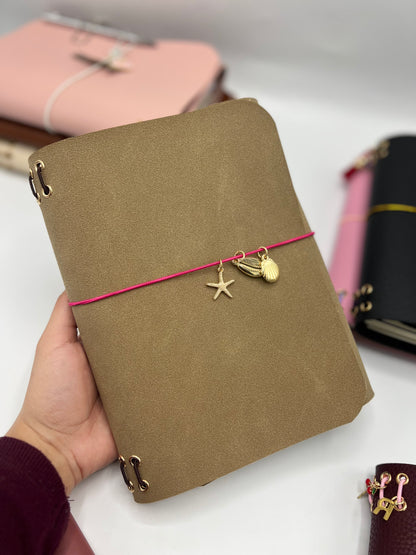 Desert Sand | A5 Trifold Leather Refillable Journal