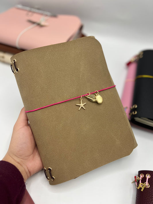 Desert Sand | A5 Trifold Leather Refillable Journal