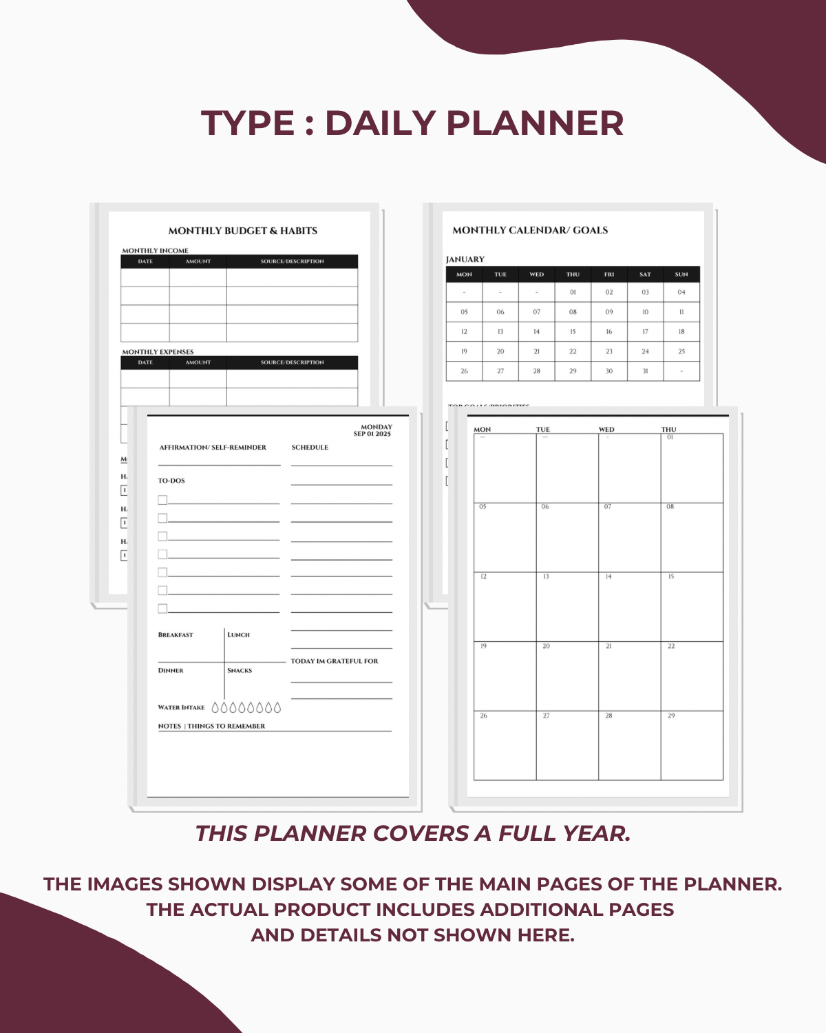 Step by Step, Goal by Goal Planner | Agenda