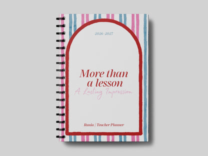 More than a Lesson Red  - Teacher Planner