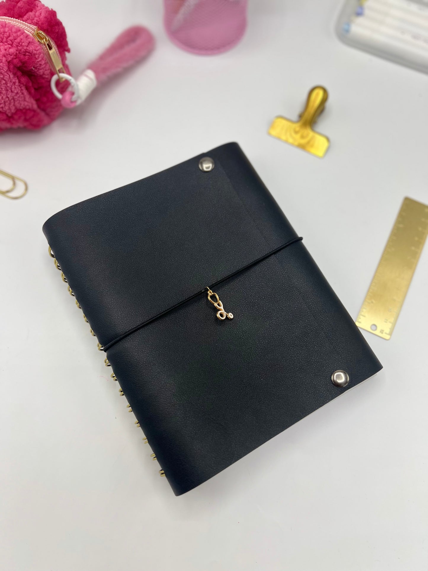 Black - Leather University Planner