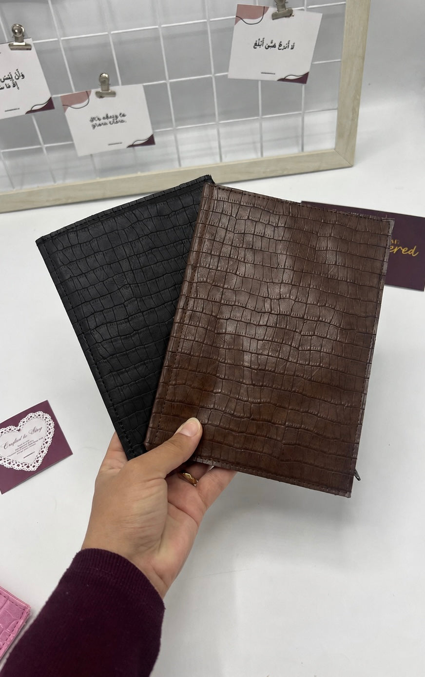 A5 Vegan Croc Leather Insert File ( For Leather Refillable Journals)