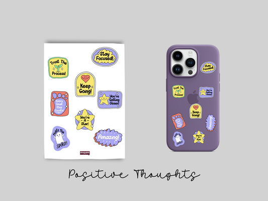 Positive thoughts 3D Stickers