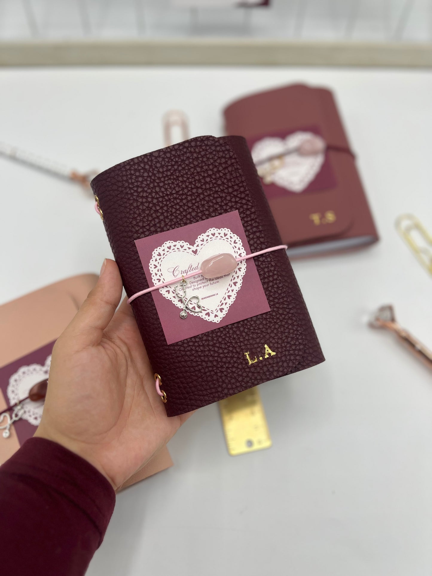 Royal Plum | A6 Trifold Leather Refillable Journal
