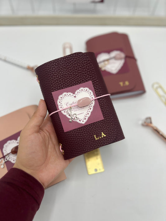 Royal Plum | A6 Trifold Leather Refillable Journal