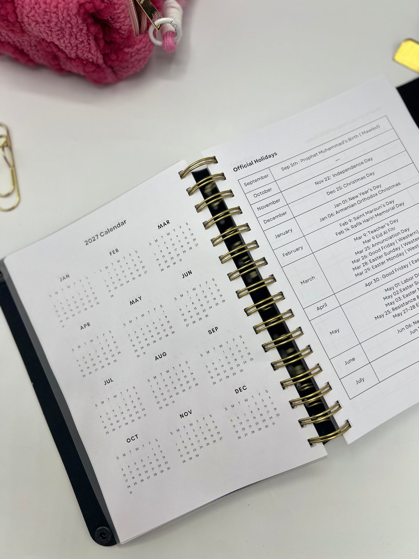 Navy - Leather University Planner