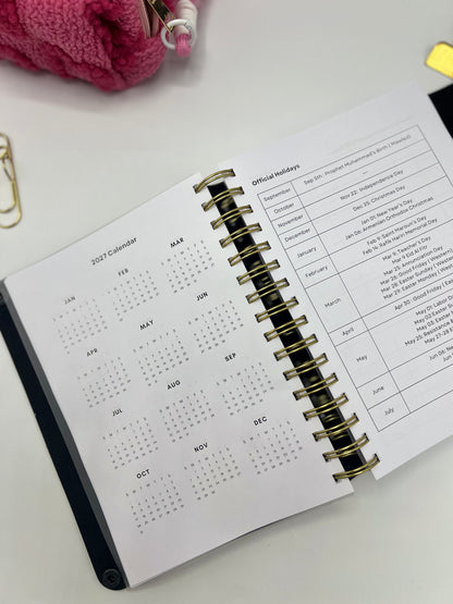 Navy - Leather University Planner