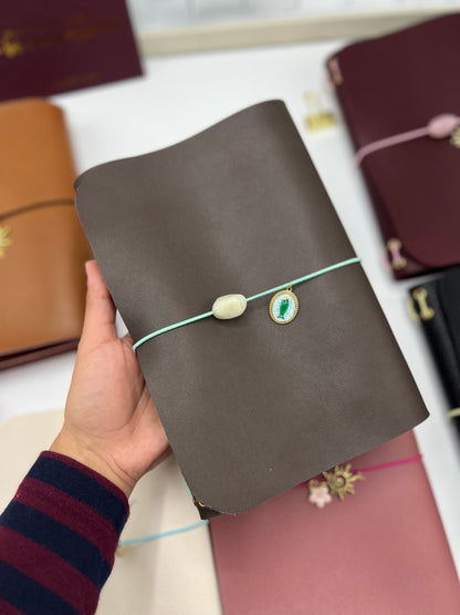 Deep Espresso | A5 Trifold Leather Refillable Journal