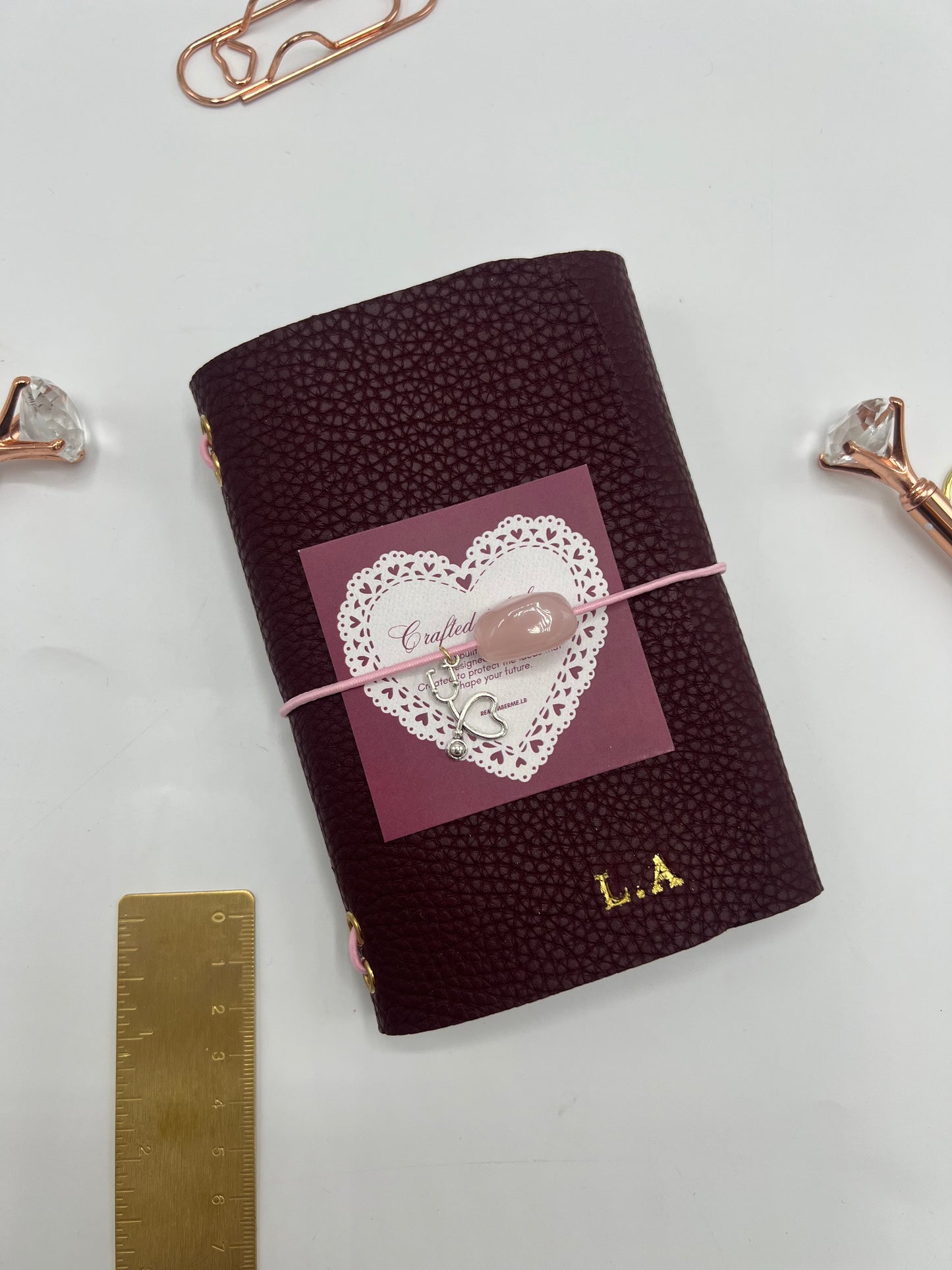 Royal Plum | A6 Trifold Leather Refillable Journal