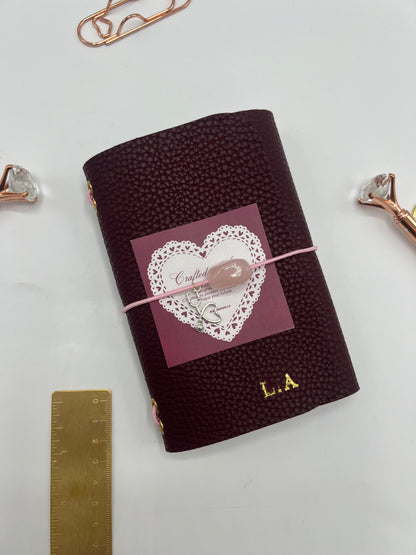 Royal Plum | A6 Trifold Leather Refillable Journal