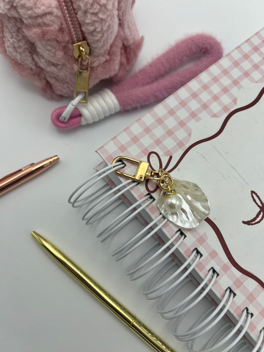 Seashell Pearl Charm