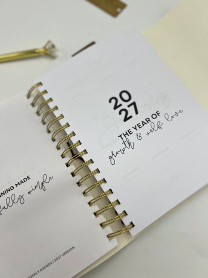 Royal Plum Leather Weekly Planner | Agenda