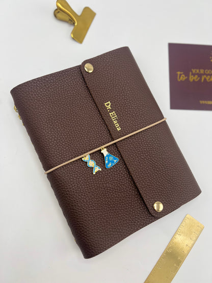 Brown Leather Teacher Planner (English)