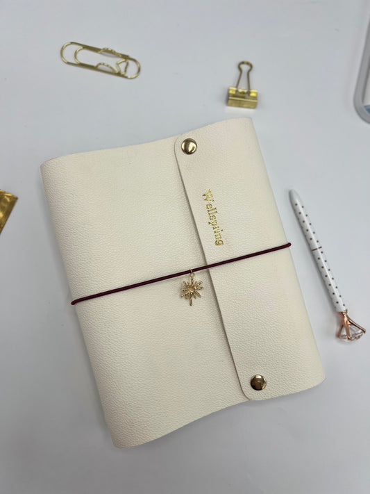 Ivory Leather Teacher Planner (Arabic)