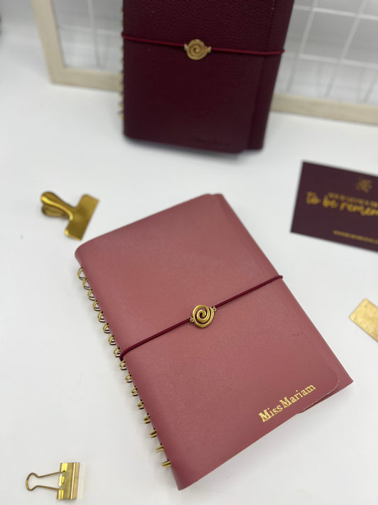 Dusty Rose Leather Weekly Planner | Agenda