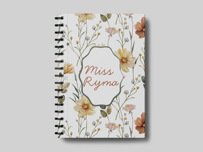 Soft Floral Pattern + Name 6.0 - Teacher Planner