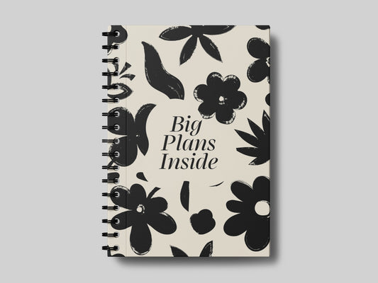 Offwhite Floral Big Plans Inside - Teacher Planner