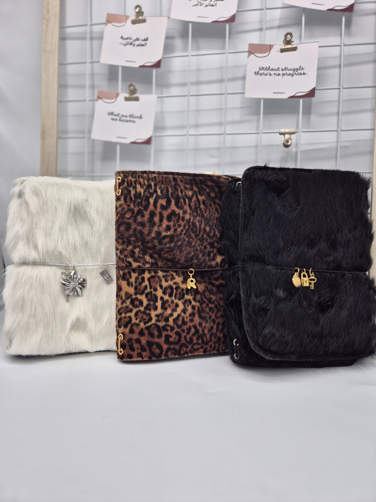 Ivory Fur | A5 Trifold Refillable Journal