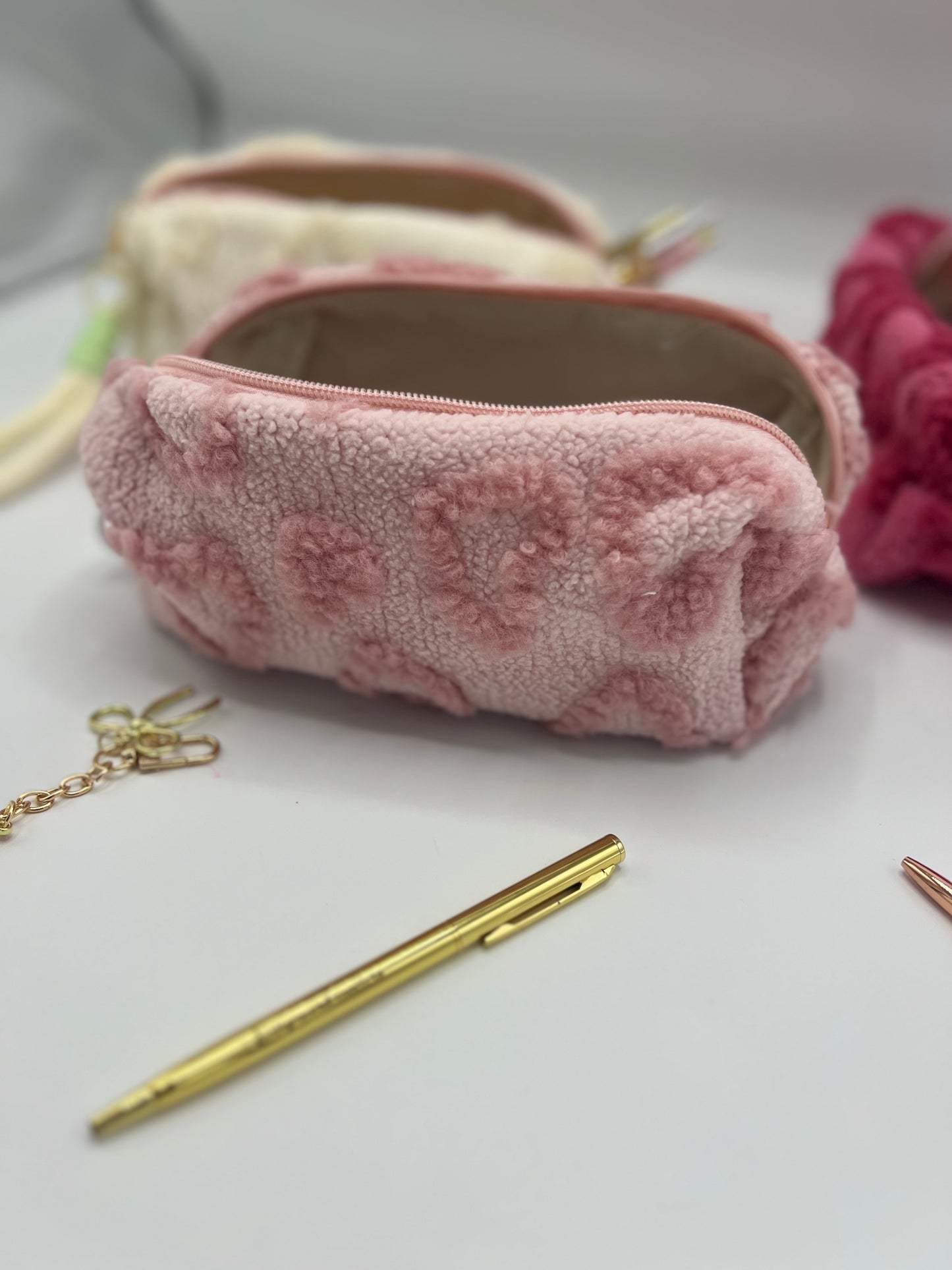 Heart Patterned Pencil Case