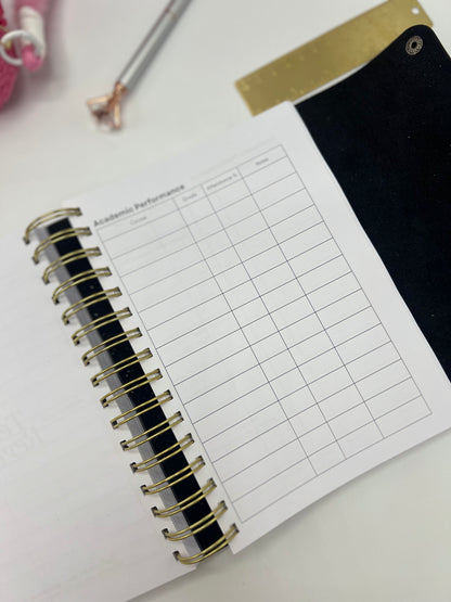 Navy - Leather University Planner