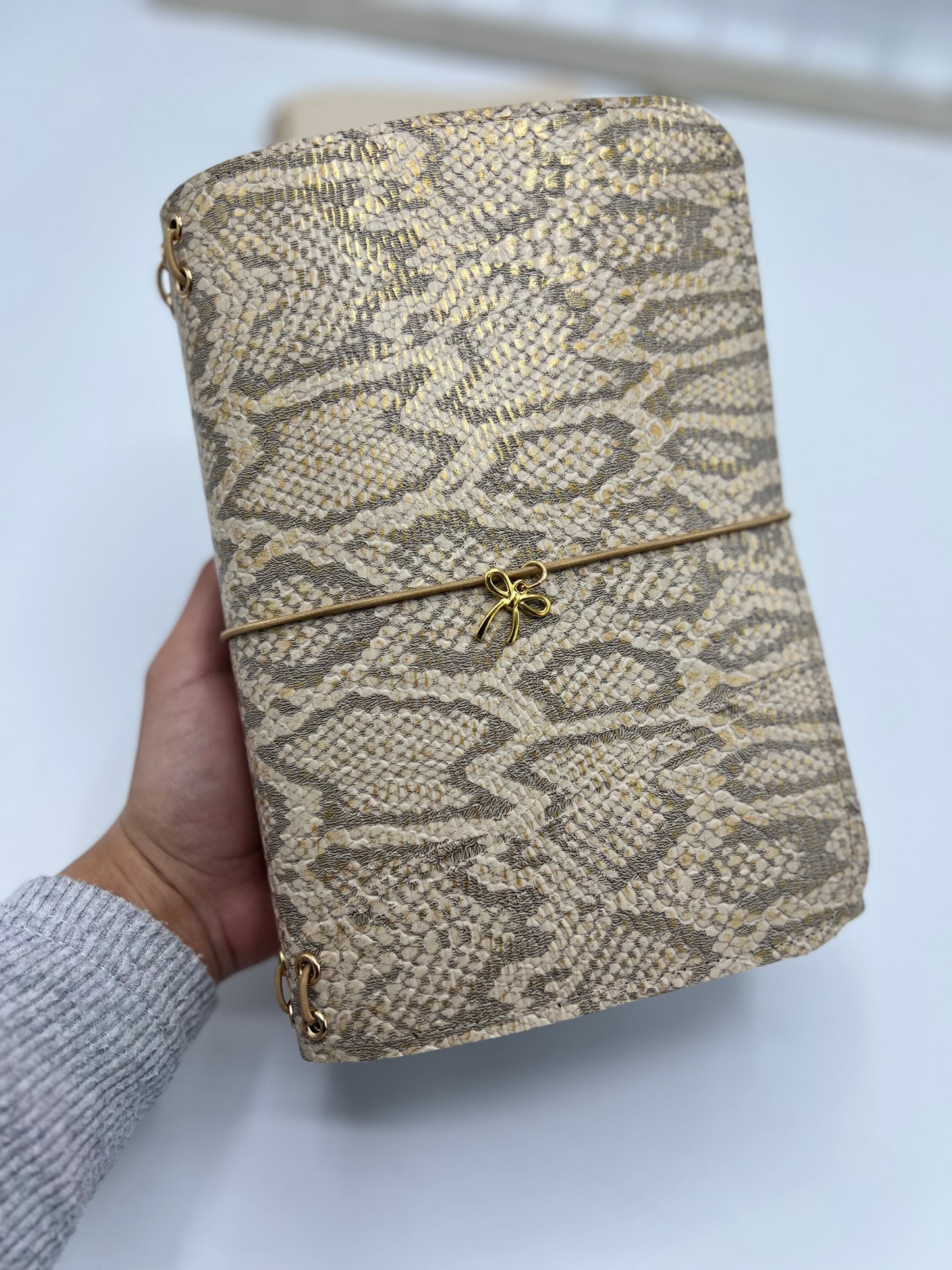 Snake Skin Classic | A5 Trifold Leather Refillable Journal