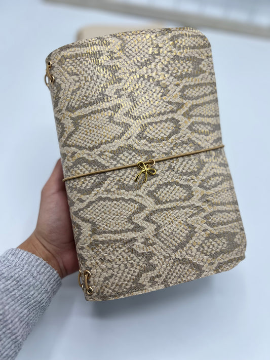 Snake Skin Classic | A5 Trifold Leather Refillable Journal