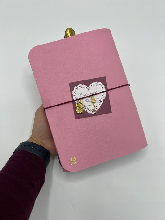 Cotton Candy | A5 Trifold Leather Refillable Journal