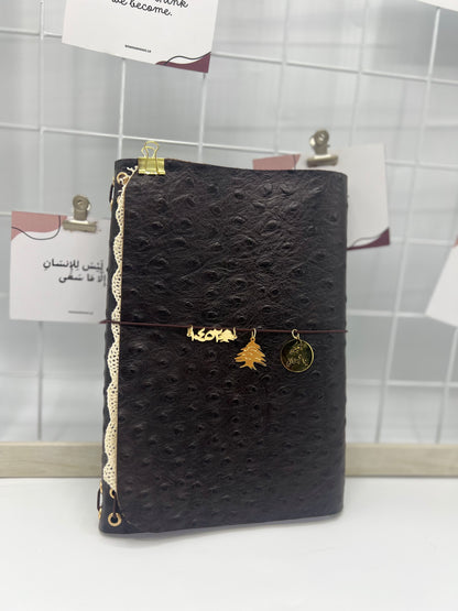Truffle Brown | A5 Trifold Leather Refillable Journal