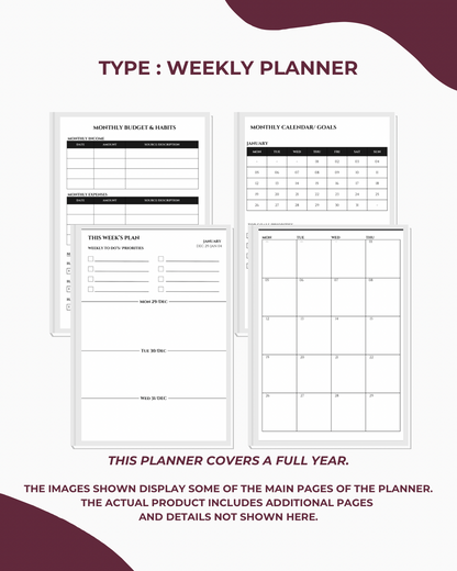 Step by Step, Goal by Goal Planner | Agenda