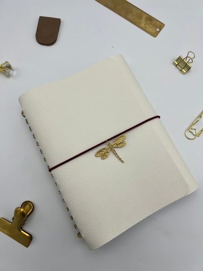 Ivory Pebble Leather Daily Planner | Agenda