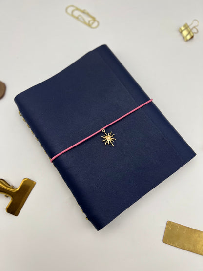 Midnight Navy Leather Weekly Planner | Agenda