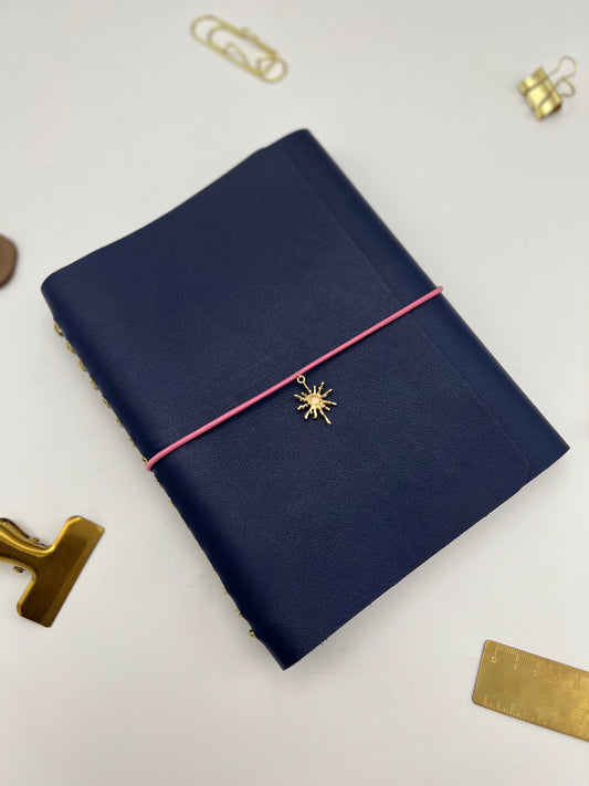 Midnight Navy Leather Weekly Planner | Agenda
