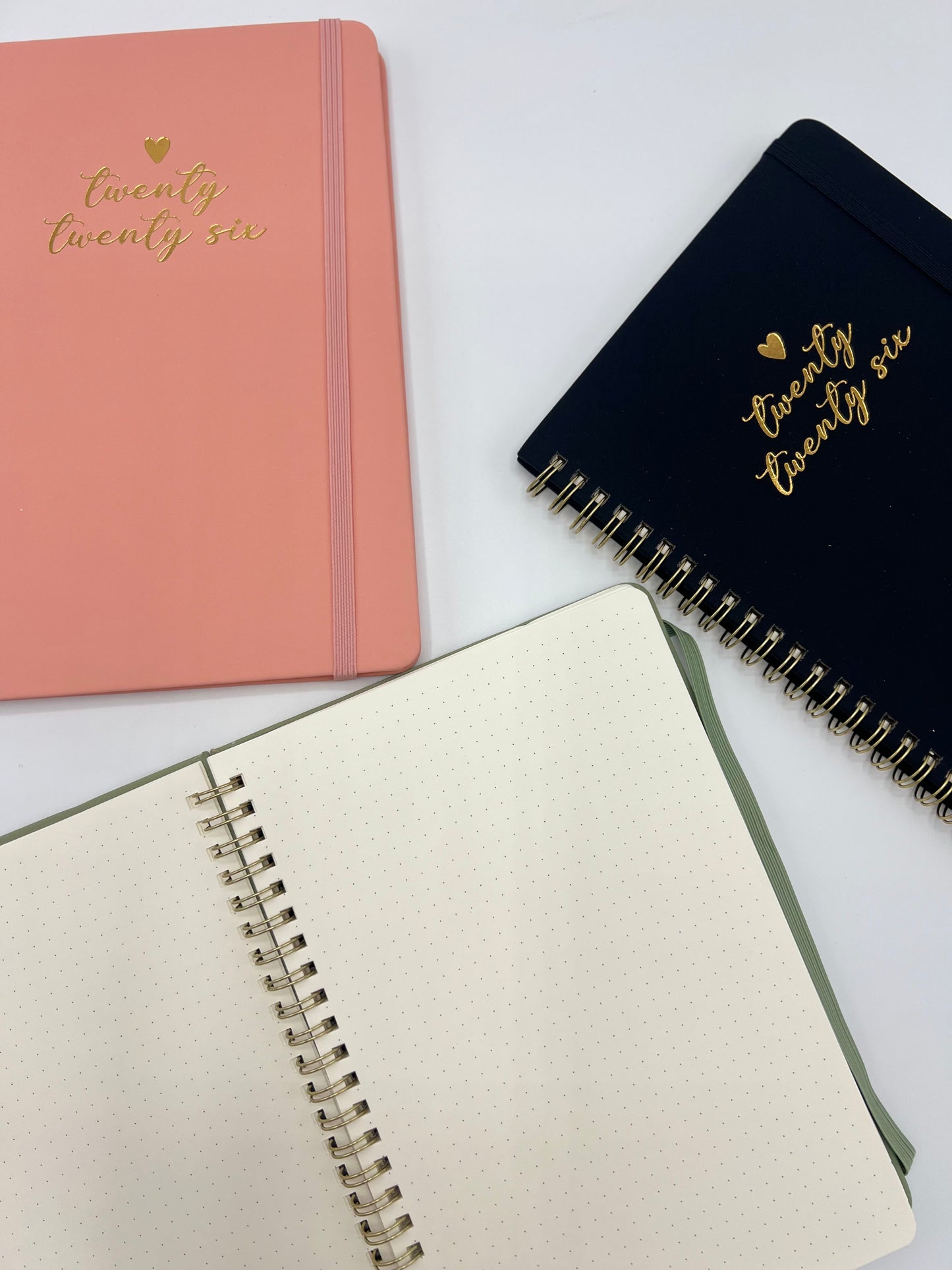 Spiral Vegan Leather Dotted Grid Journal