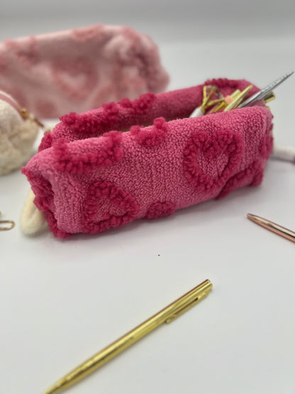 Heart Patterned Pencil Case