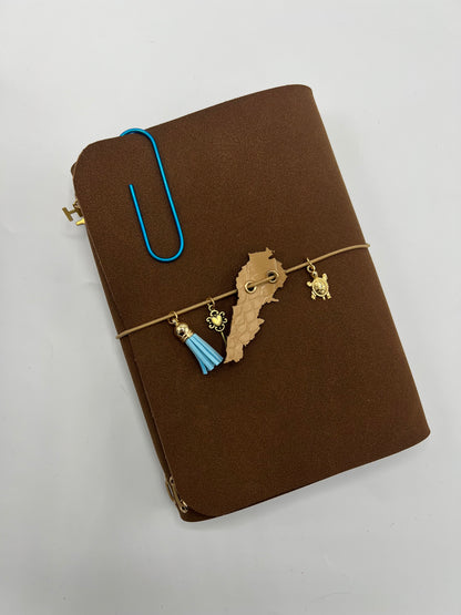 Earthy Cocoa | A5 Trifold Leather Refillable Journal