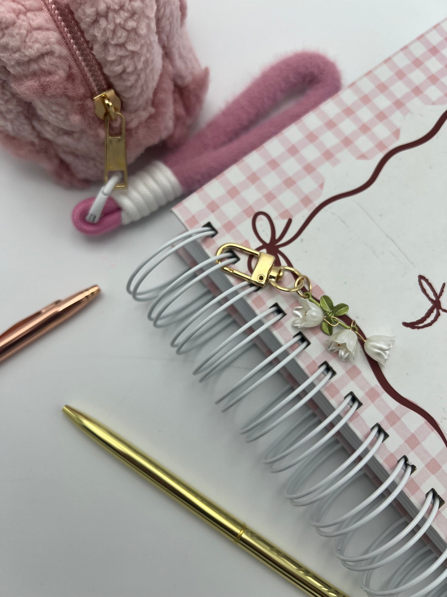 White Lily Floral Charm