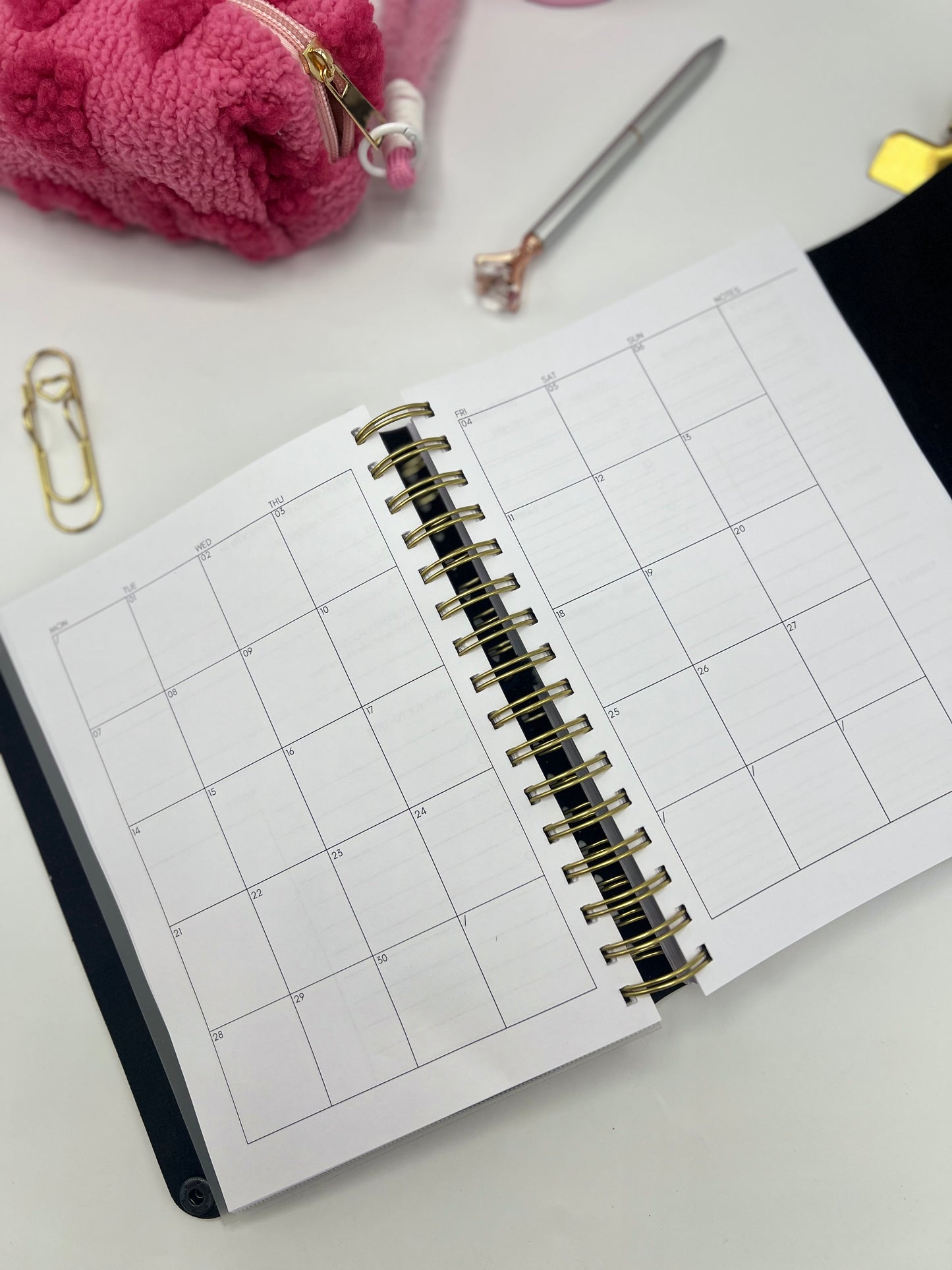 Navy - Leather University Planner