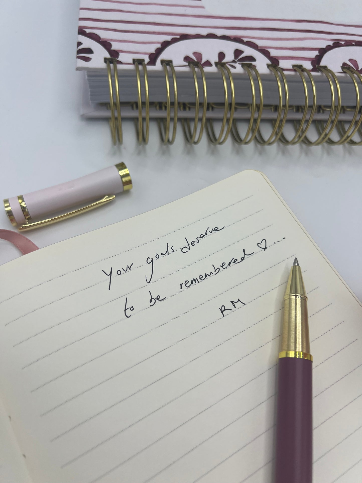 Luxury Pink Maroon Pen + Box | Black Ink