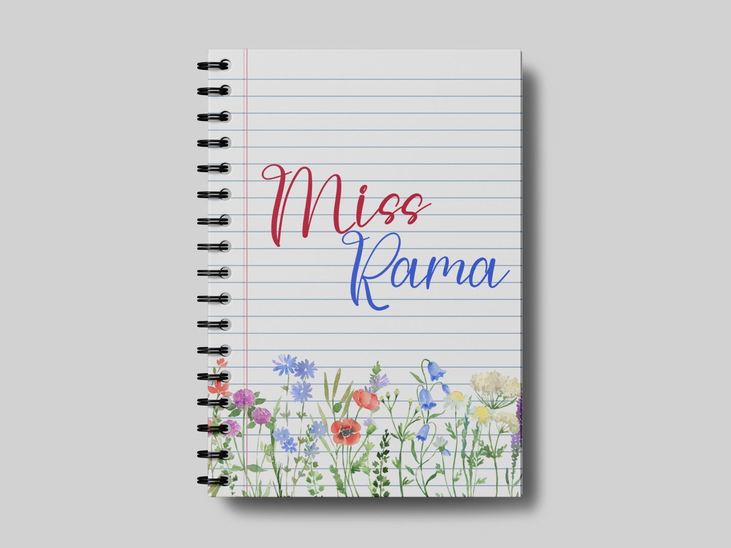 Any Name Flowery Sheet Teacher Planner