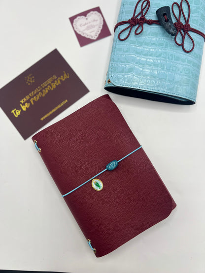 Berry Sorbet | A5 Trifold Leather Refillable Journal
