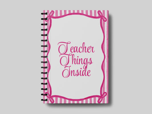 Girly Teacher Things Inside - Teacher Planner
