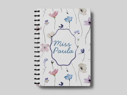 Soft Floral Pattern + Name 1.0 - Teacher Planner