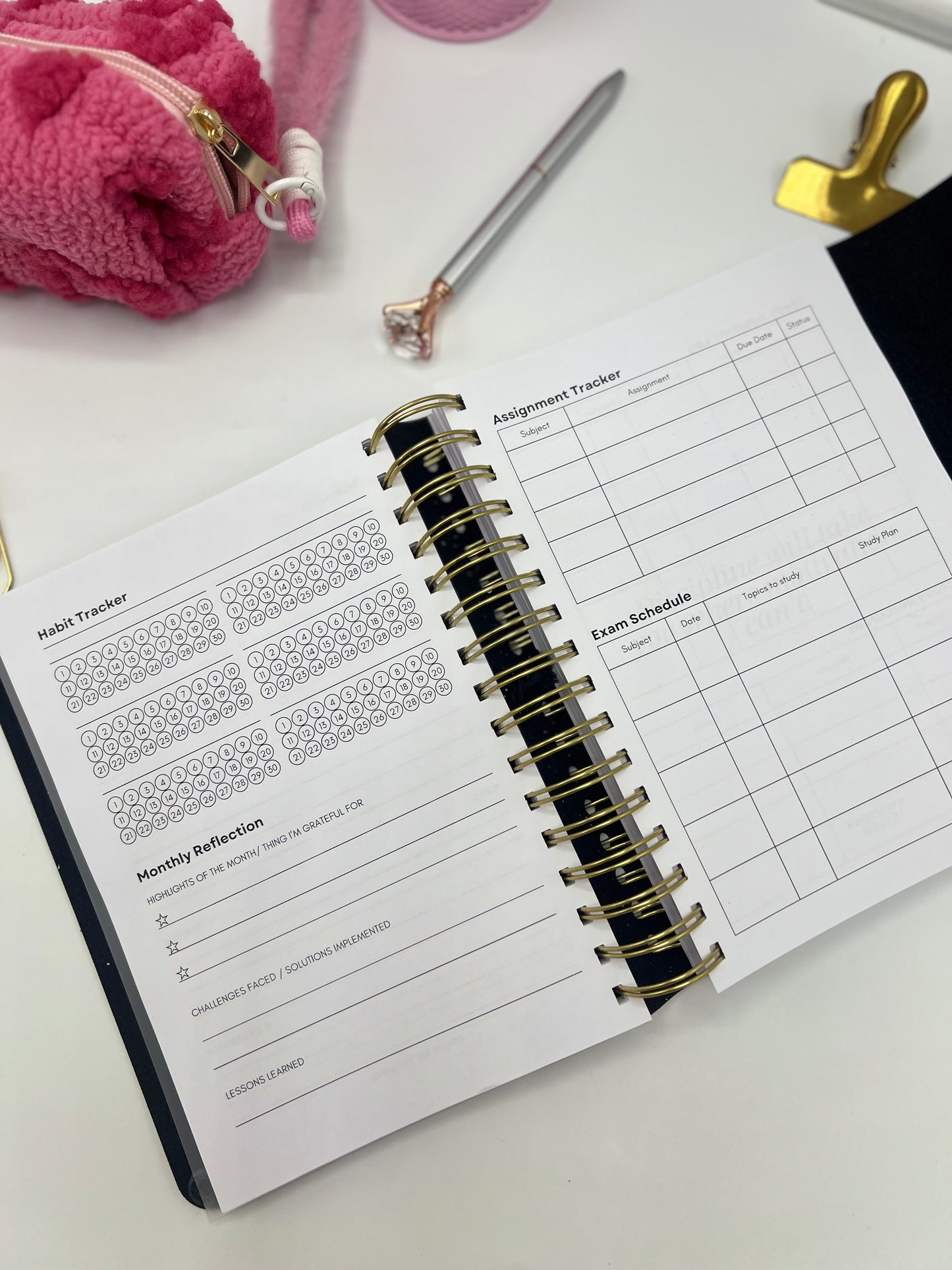 Navy - Leather University Planner