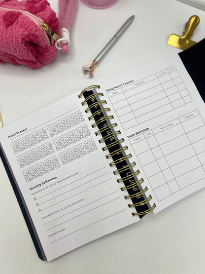 Navy - Leather University Planner