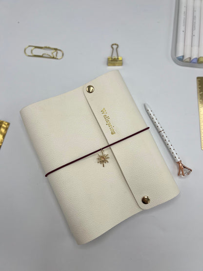 Ivory Leather Teacher Planner (English)