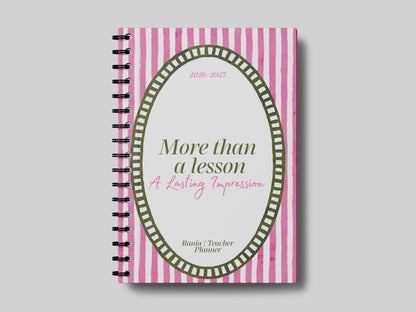 More than a Lesson Pink  - Teacher Planner