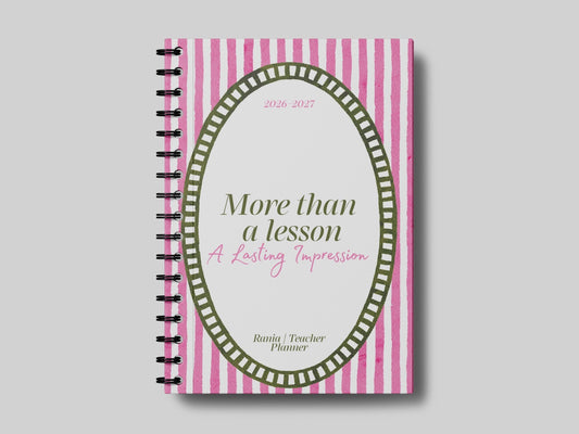More than a Lesson Pink  - Teacher Planner